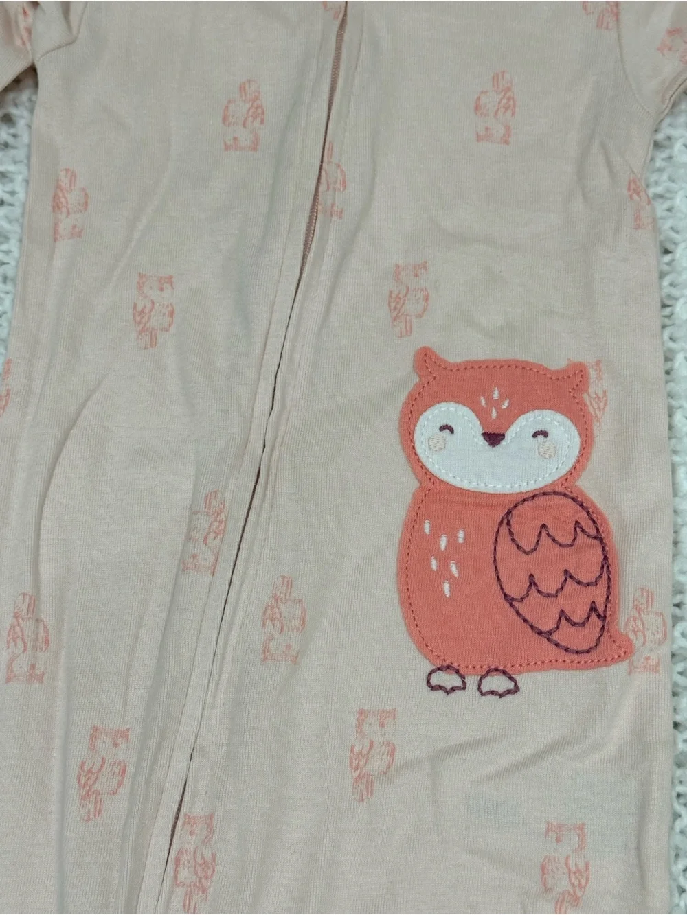 Carter’s Toddler Girl 1-Piece Owl Print 100% Snug Fit Cotton Footie Pajamas 18M